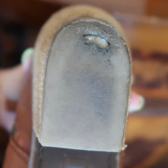 Frye Judith Zip Casual Ankle Booties Womens Size 7.5 Cognac Brown Leather - Picture 7 of 8